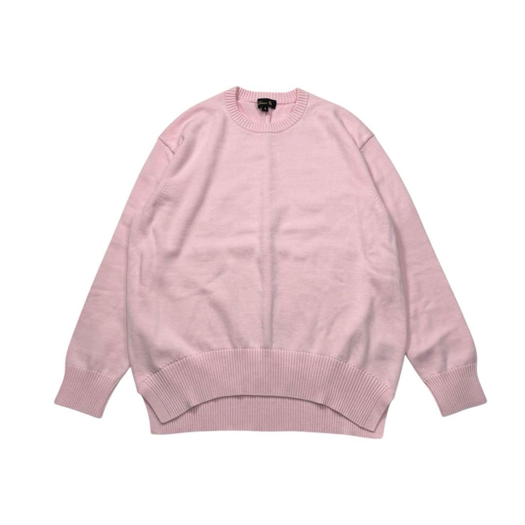 綺麗なカラー Drawer コットン カシミヤ ニット 長袖 ピンク サイズ２