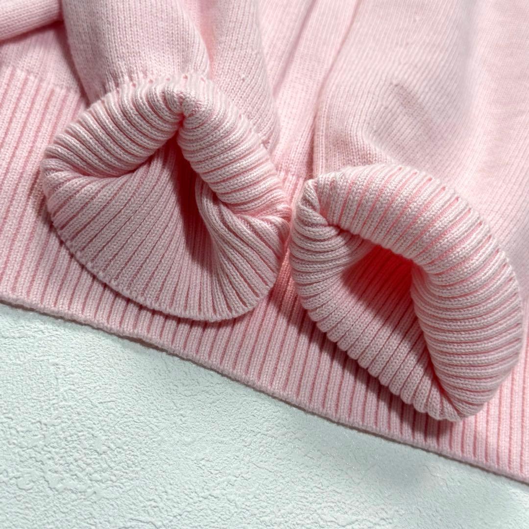 綺麗なカラー Drawer コットン カシミヤ ニット 長袖 ピンク サイズ２