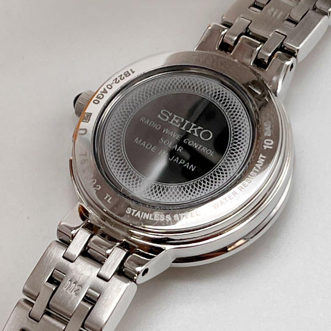 SEIKO セイコー ダイヤベゼル クォーツ ソーラー電波 レディース 腕時計