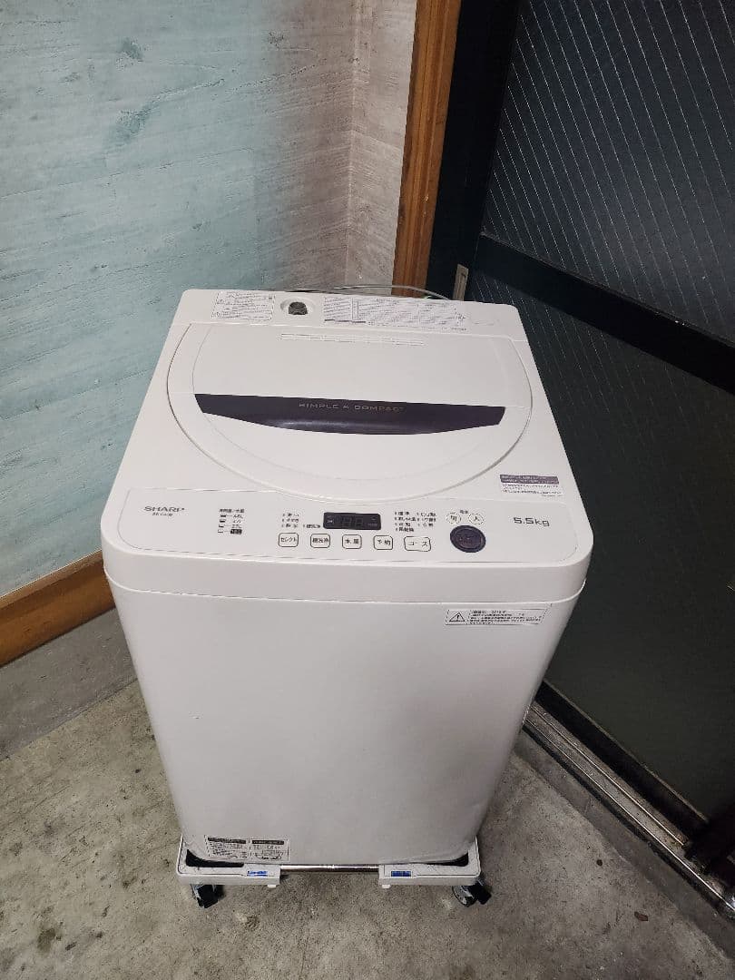 東京23区送料無料 SHARP 全自動洗濯機 ES-GA5B-W 5.5kg
