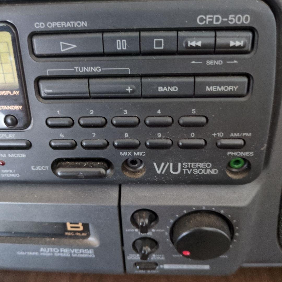 SONY CFD-500　CDプレイヤー　ラジオカセット　動作品