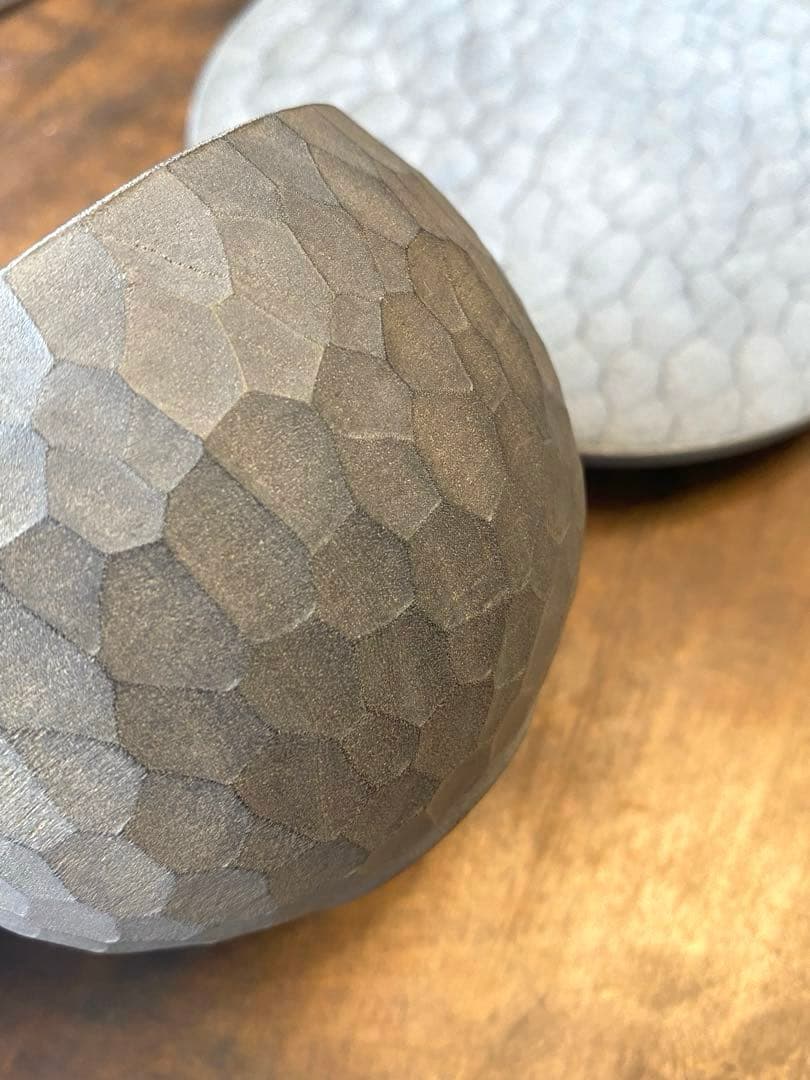 吉田欣司　珈琲茶碗　茶椀　白漆　木工　ボウルとソーサー セット　中皿　コーヒー