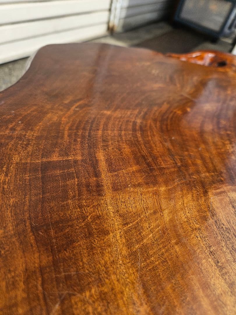 ジャパンヴィンテージ 一枚板の座卓 無垢材 天然木 一人用 ちゃぶ台 輪切り