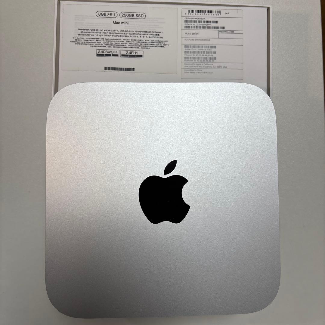 ミニPC Apple M1 Mac mini 8GB 256GB SSD
