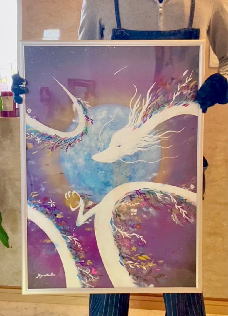 ありりん0703☆ 龍神 アート(額縁なし) 開運絵画 龍ノツカイ