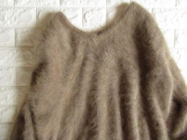 プラージュ plage ふわふわ 起毛 前後2way ファー ルーズ ニット