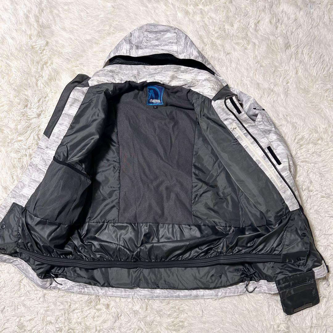 【美品】ARBN エアボーン スキーウェア 上下 シンプル ホワイト Ｌ