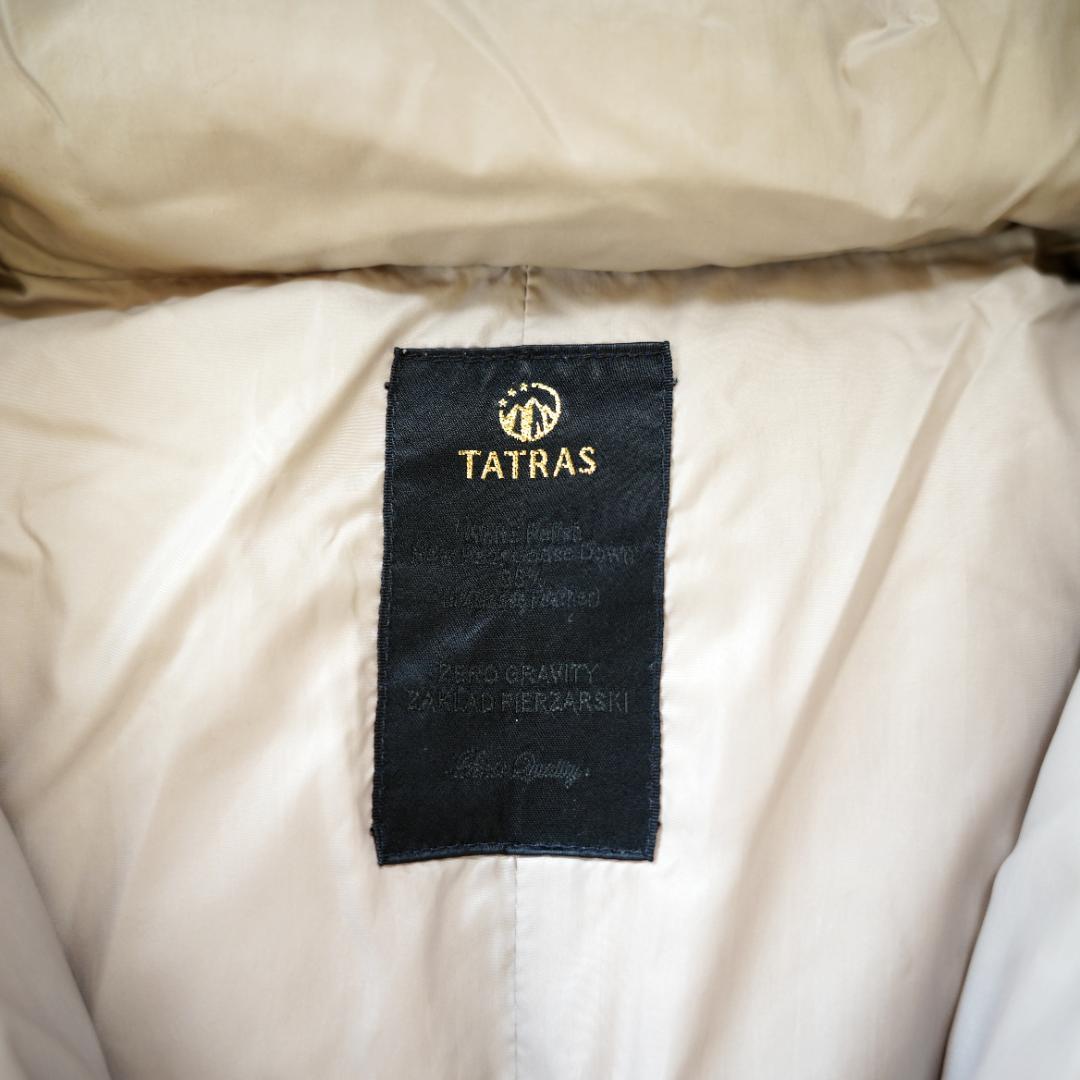 【良品】TATRAS　ダウンコート　Aラインシルエット　Sサイズ　グレージュ