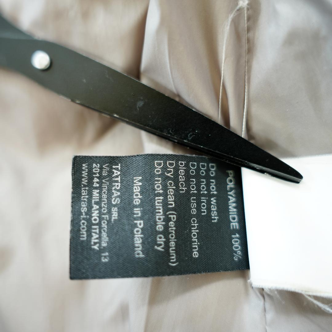 【良品】TATRAS　ダウンコート　Aラインシルエット　Sサイズ　グレージュ