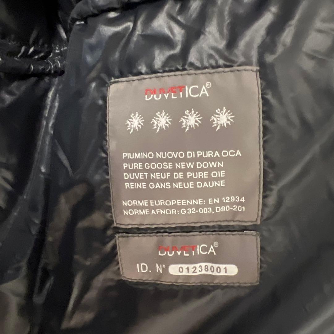 美品　デュベティカ DENEB ダウンコート40 黒　NERO フードファー付