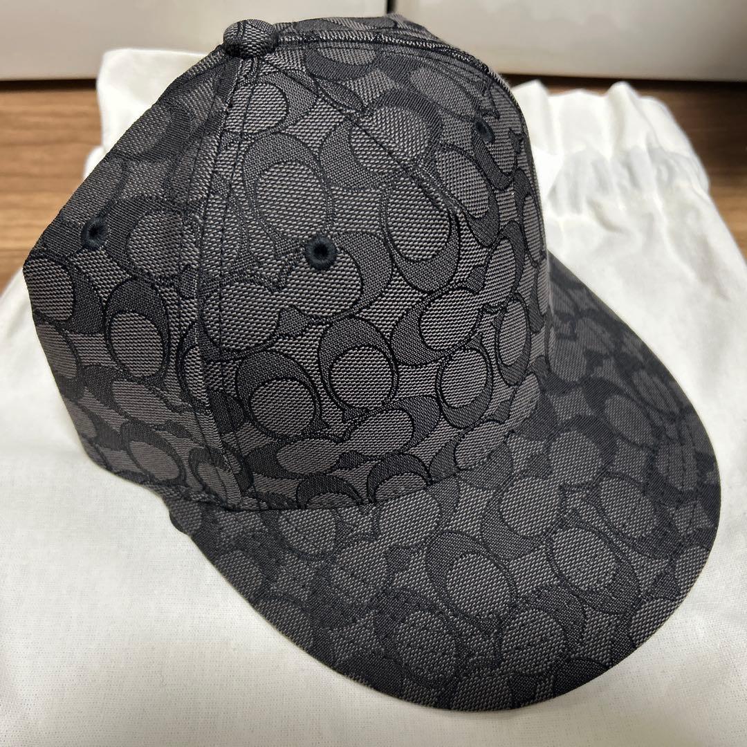 COACH グレー ロゴ キャップ