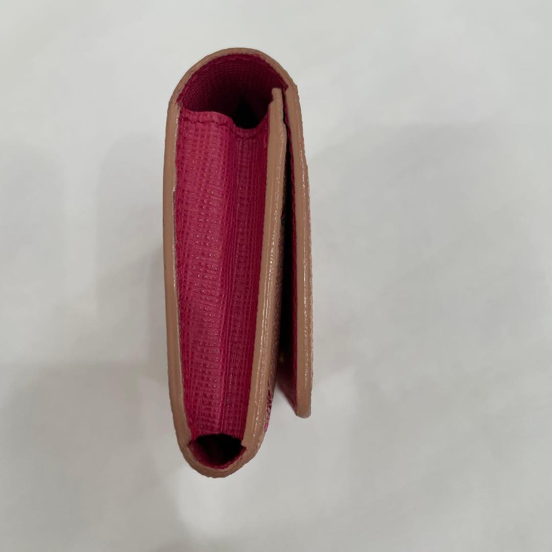FENDI カードケース　鳥モチーフ　美品　ピンク/ベージュ