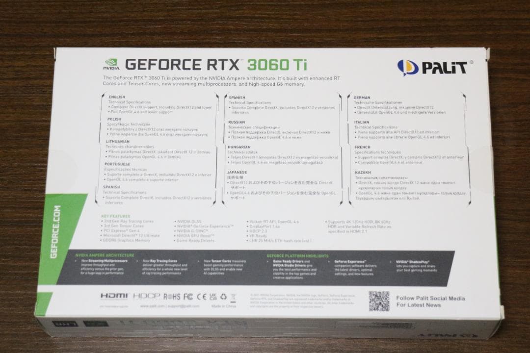 グラフィックボード・グラボ・ビデオカード PALIT GeForce RTX 3060Ti Dual OC