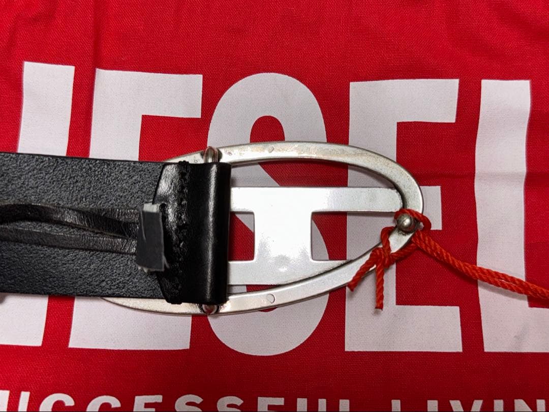 最終値下げ!!DIESEL 黒 牛革 レザーベルト サイズ80