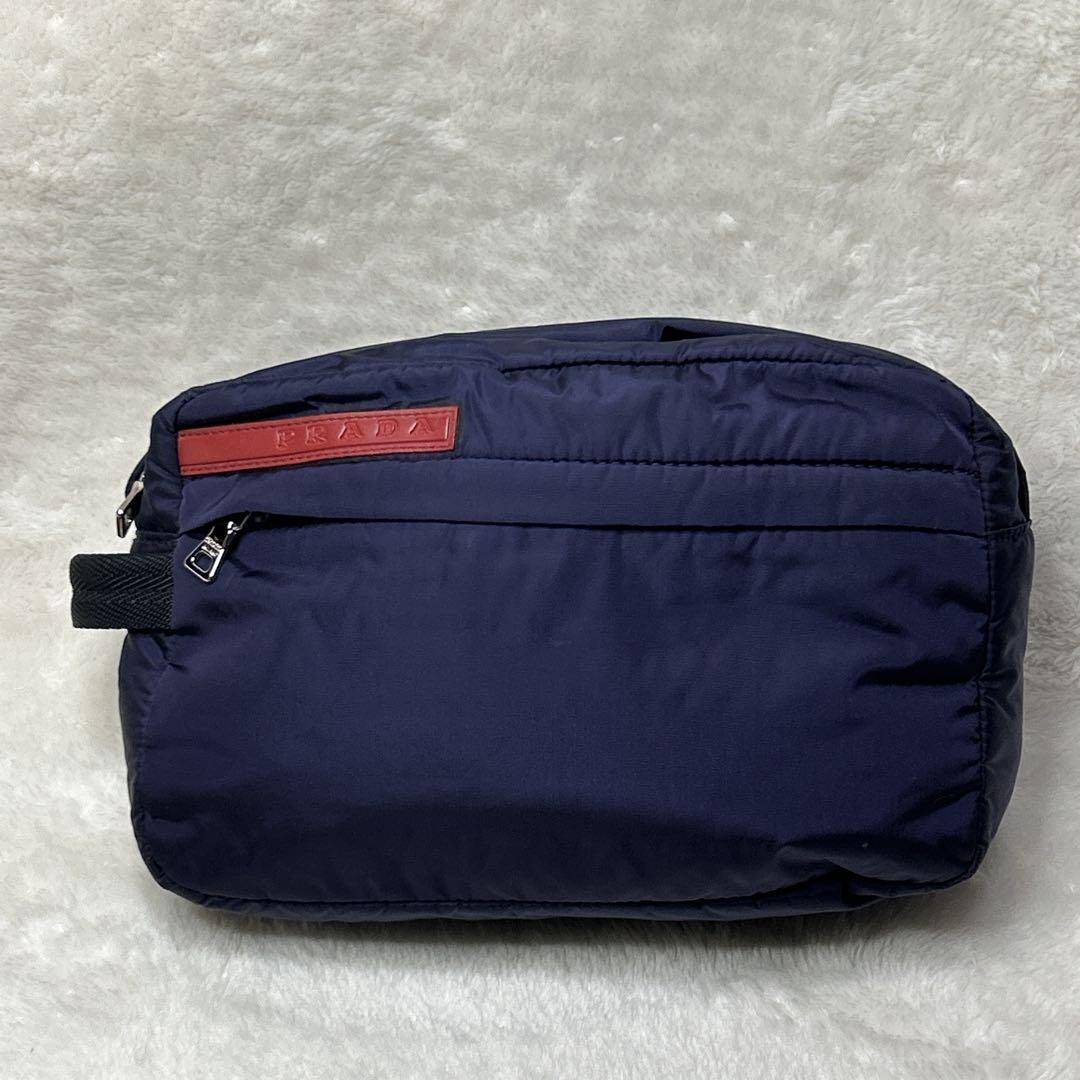 PRADA SPORTS プラダスポーツ ナイロンポーチ パープル ゴルフ小物