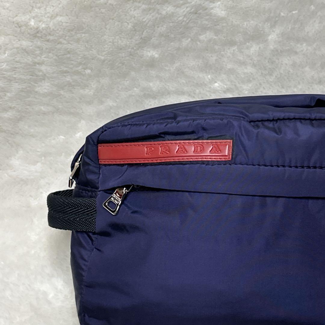 PRADA SPORTS プラダスポーツ ナイロンポーチ パープル ゴルフ小物