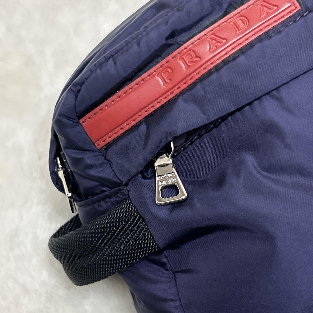 PRADA SPORTS プラダスポーツ ナイロンポーチ パープル ゴルフ小物