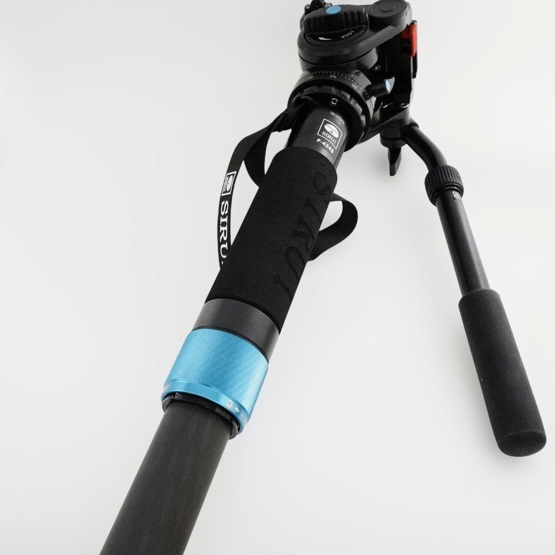 【未使用】SIRUI 自立式カーボン4段一脚 ＋ビデオ油圧式雲台セット