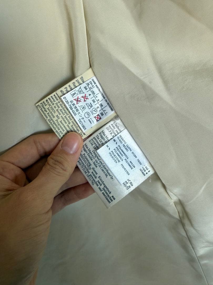 MaxMaraマックスマーラ　ダウンジャケット　コート　アイボリー　フード脱着可