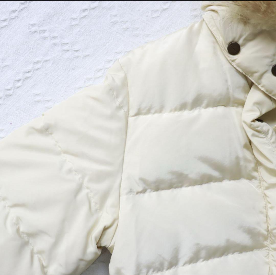 MaxMaraマックスマーラ　ダウンジャケット　コート　アイボリー　フード脱着可