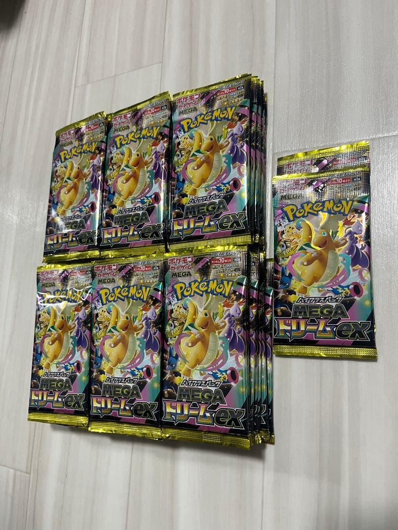 ポケモンカード　MEGAドリームex サーチ済み　62パック　未開封パック