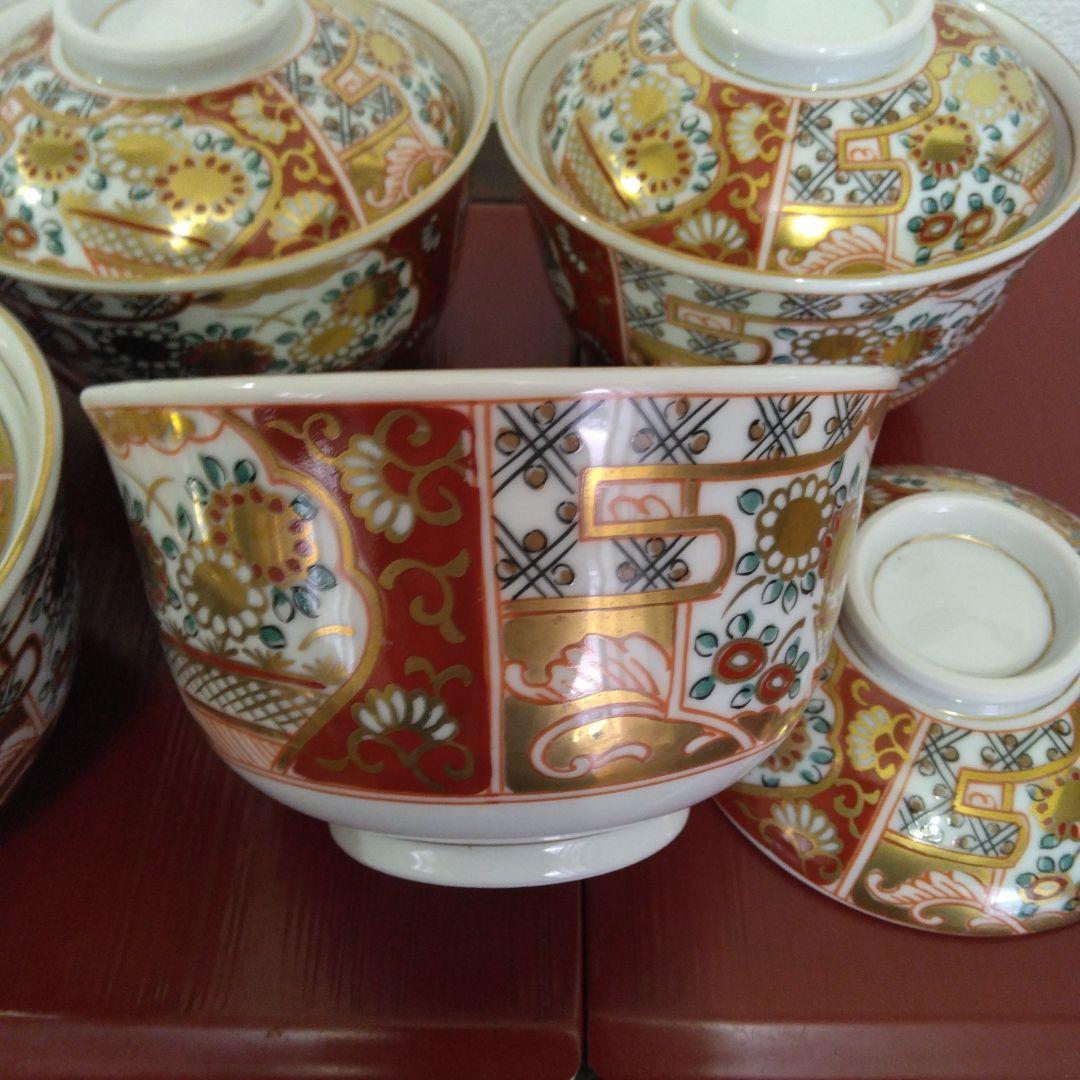 （専用）有田焼　龍峰窯　味楽錦蓋物碗揃　金彩赤絵　5客