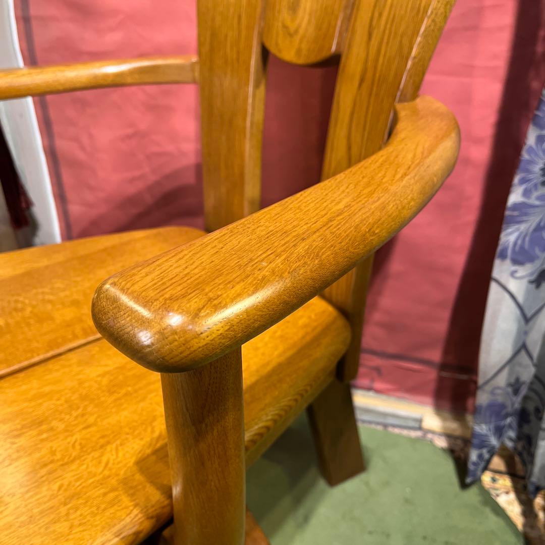 極美品　浜本工芸　３６０度　回転　アームチェア