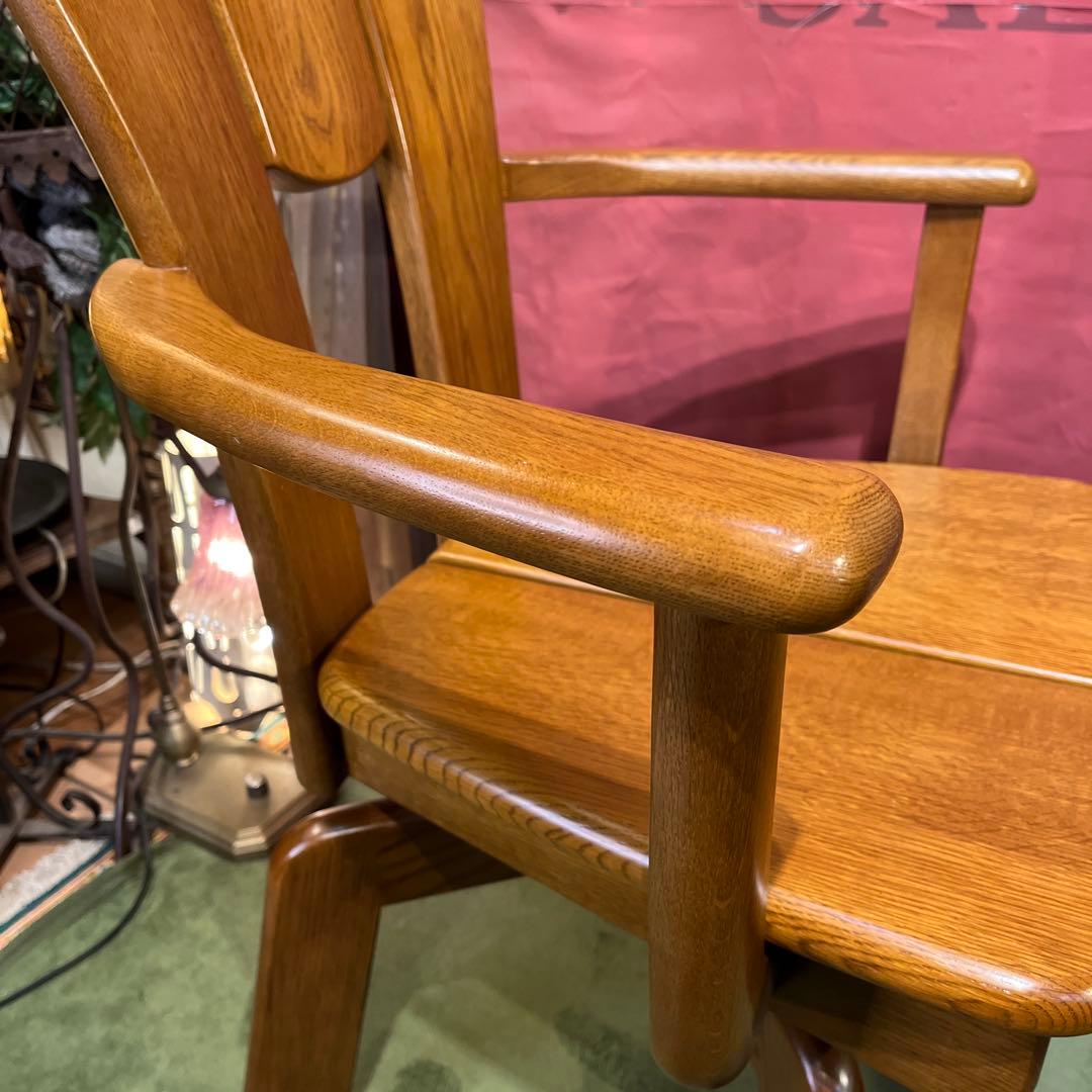 極美品　浜本工芸　３６０度　回転　アームチェア