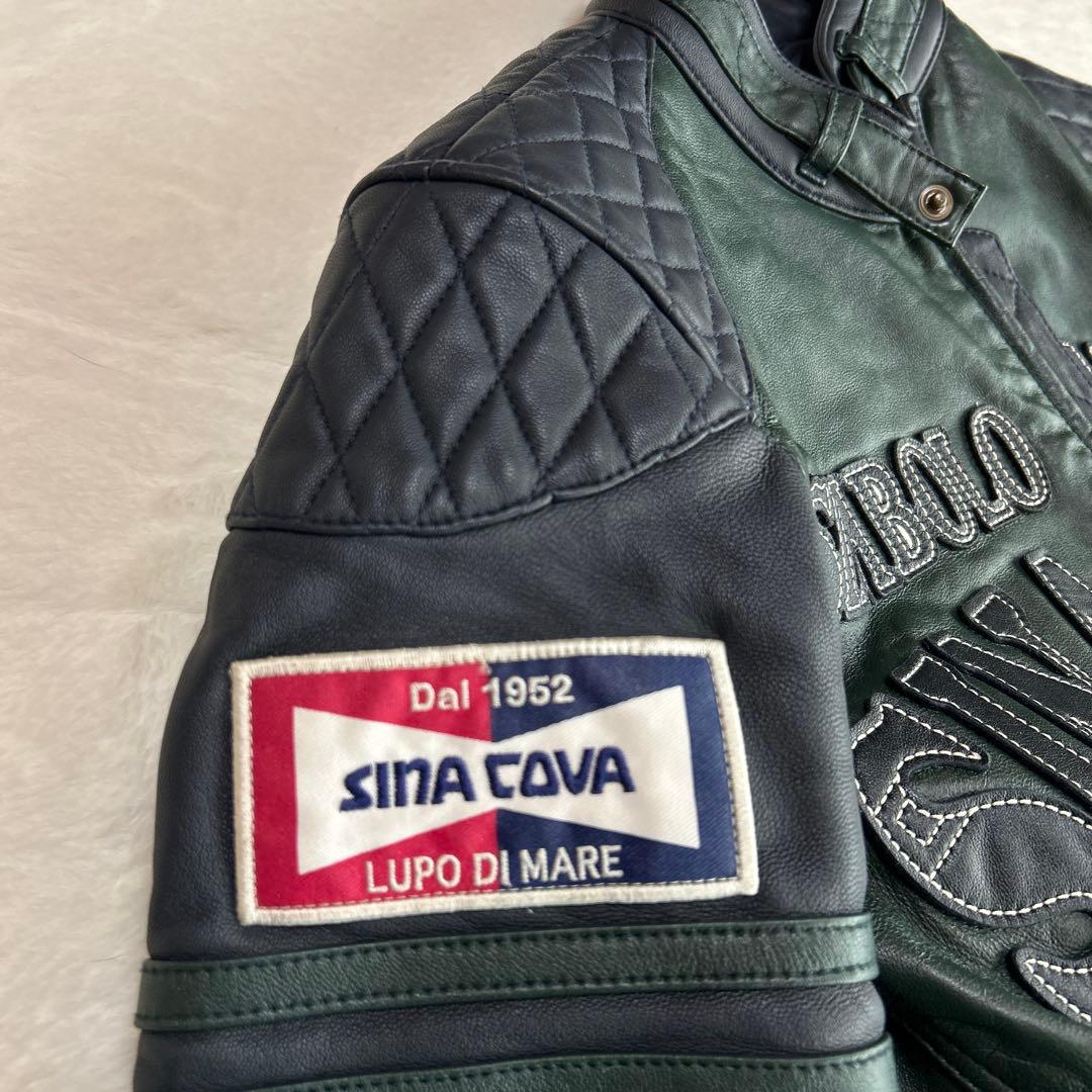 SINA COVA⭐︎L シナコバ レザーライダースジャケット シングル パテット