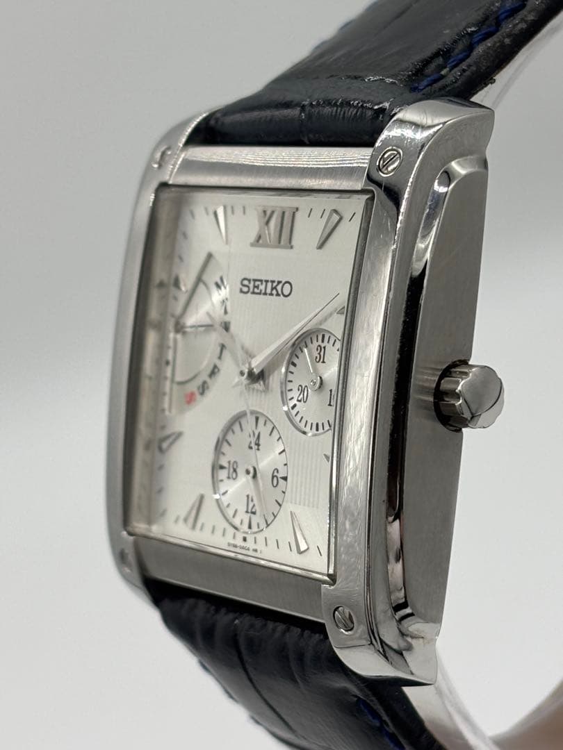 【美品】セイコー レトログラード クォーツ【5Y66-0AC0】【稼働品】メンズ