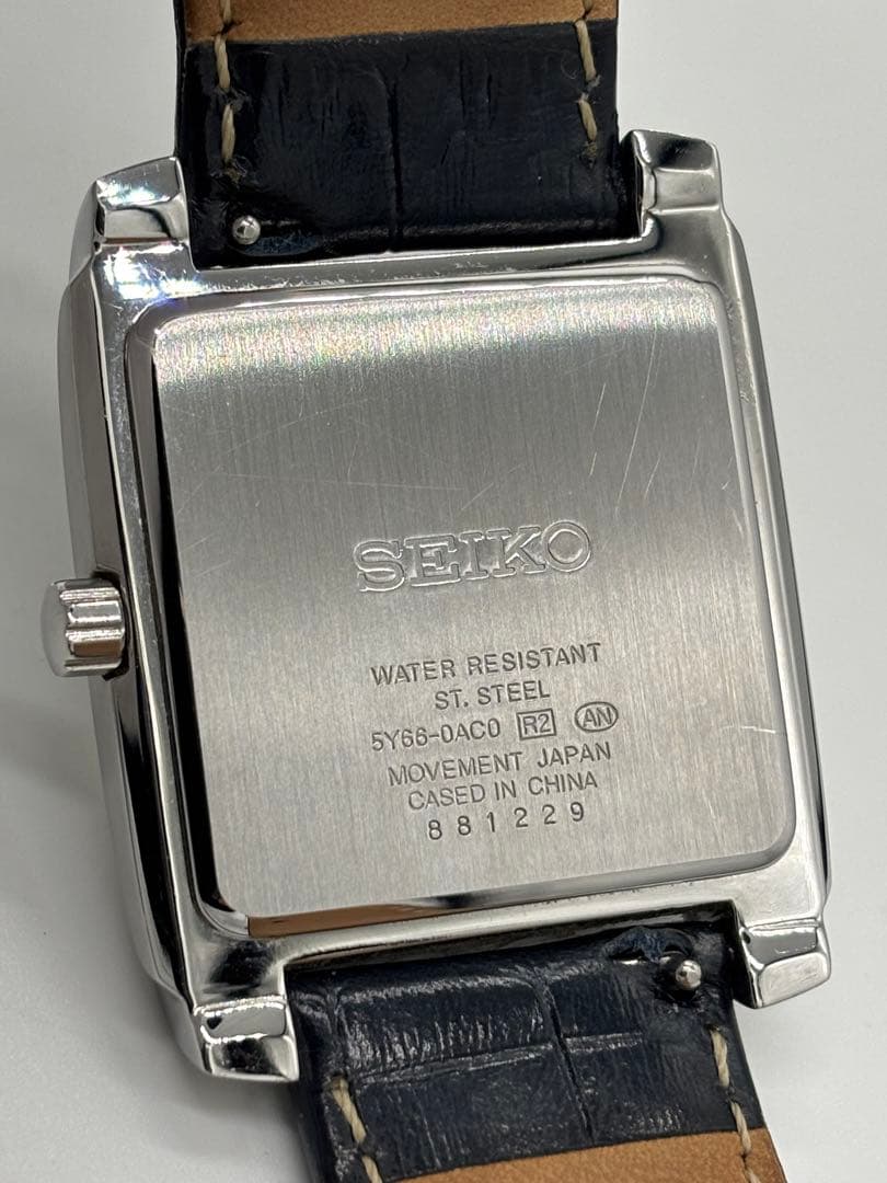 【美品】セイコー レトログラード クォーツ【5Y66-0AC0】【稼働品】メンズ