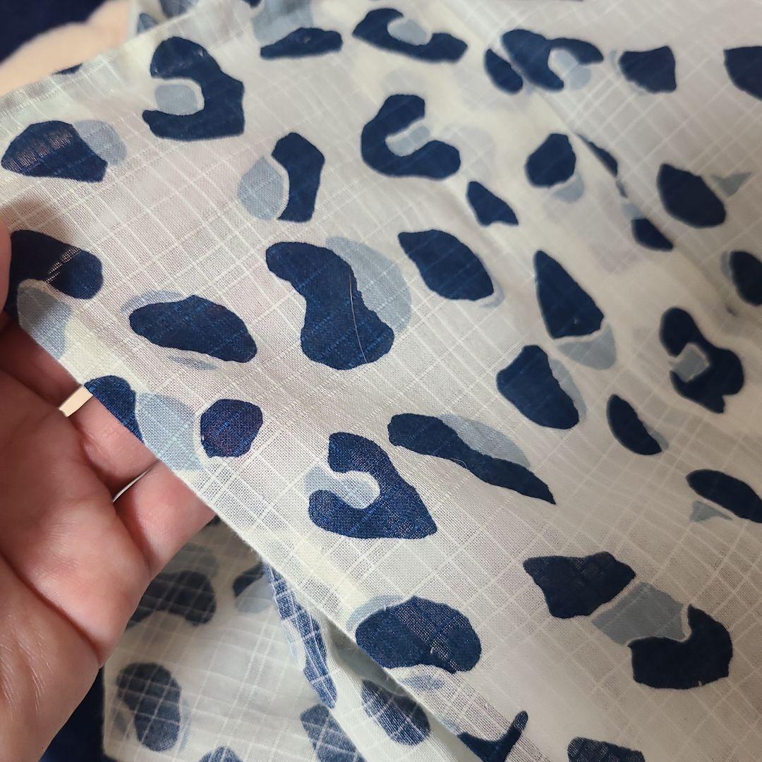 パメオポーズ　青レオパード浴衣　綿　万博やイベントや推し活にも！