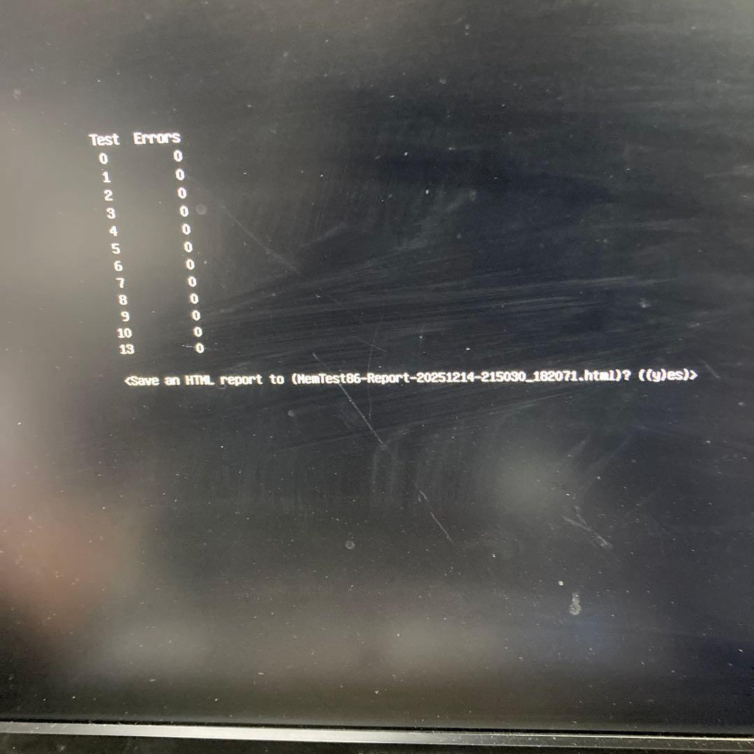 Corsair DDR4-3200 32GB×1 memtest＋OCCT1h