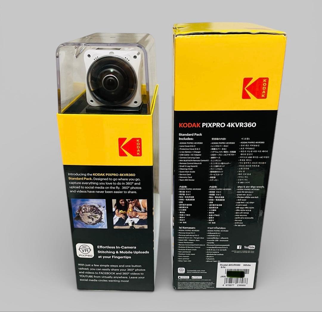新品未使用 Kodak PIXPRO 4KVR360 StandardPack