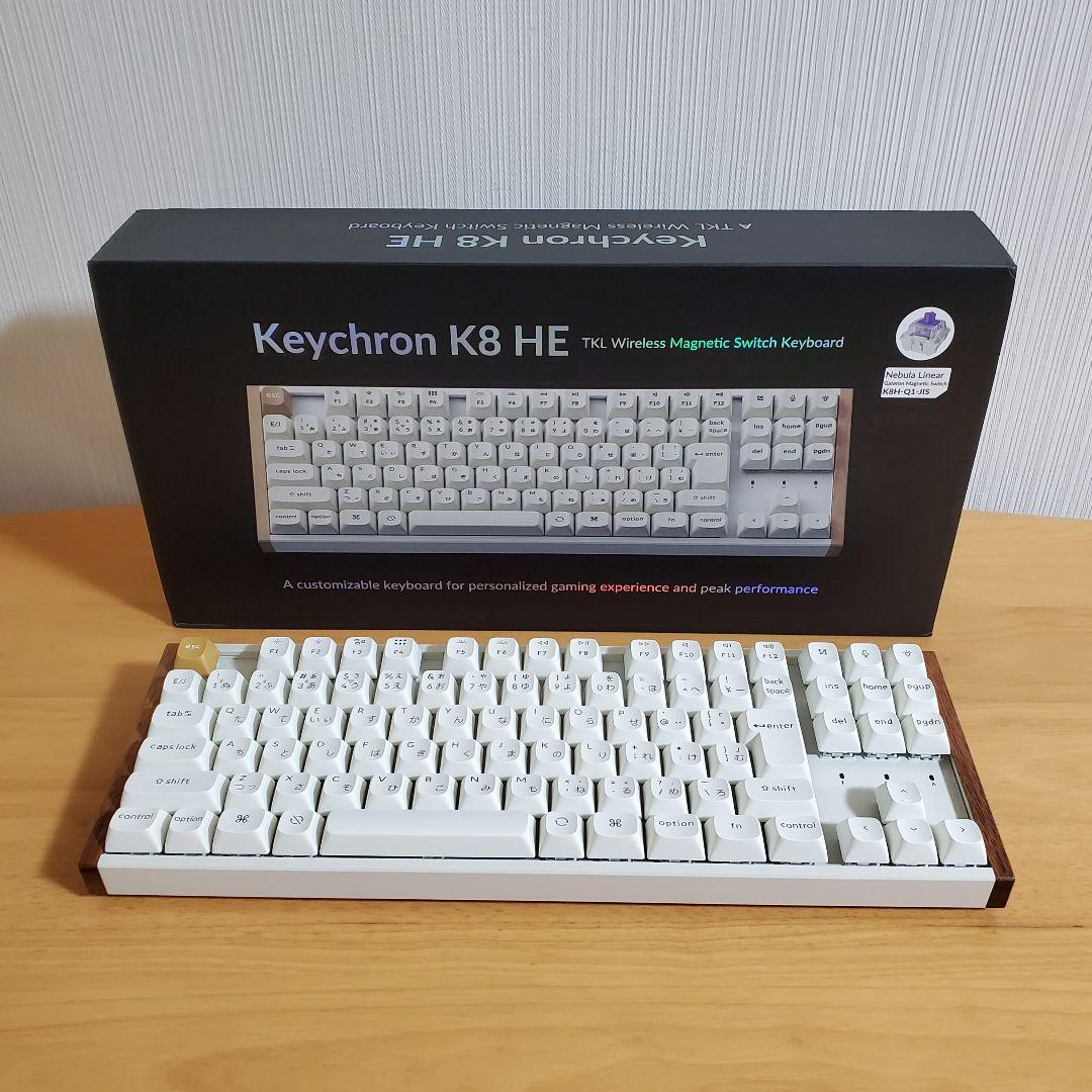 Keychron K8 HE キーボード 日本語配列 磁気スイッチ ホワイト