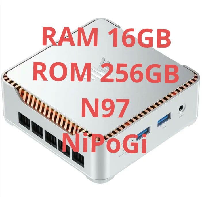 NiPoGi ミニPC N97 Win11 Pro 16GB 256GB