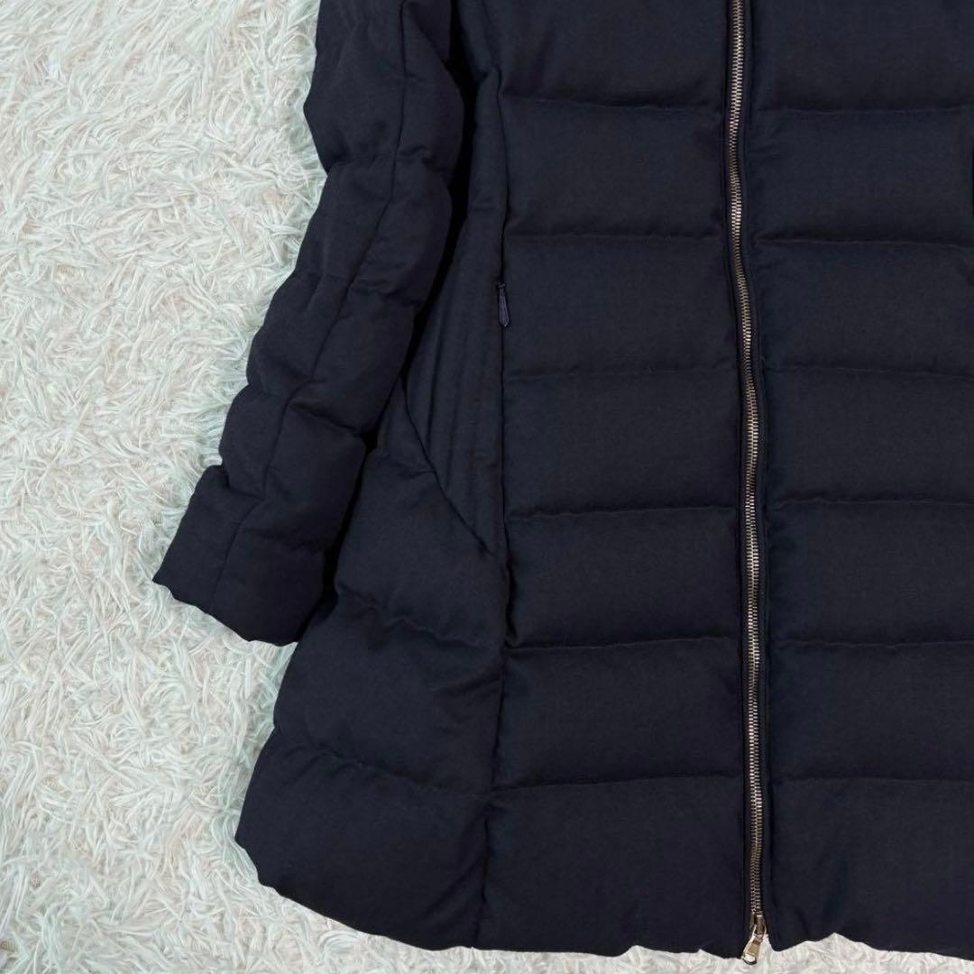 別注/未使用級　タトラス ダウンコート ポリテアマ ウール ダークネイビー