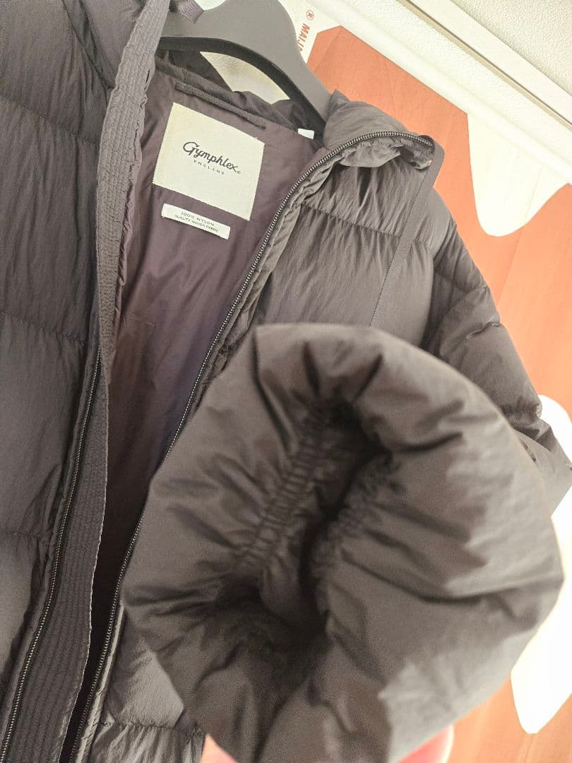 Gymphlex ジムフレックス 黒 ダウンジャケット フード付き