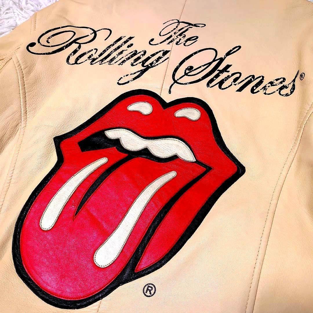 【超希少】ローリングストーンズ 羊革 バック刺繍 シングルライダース L