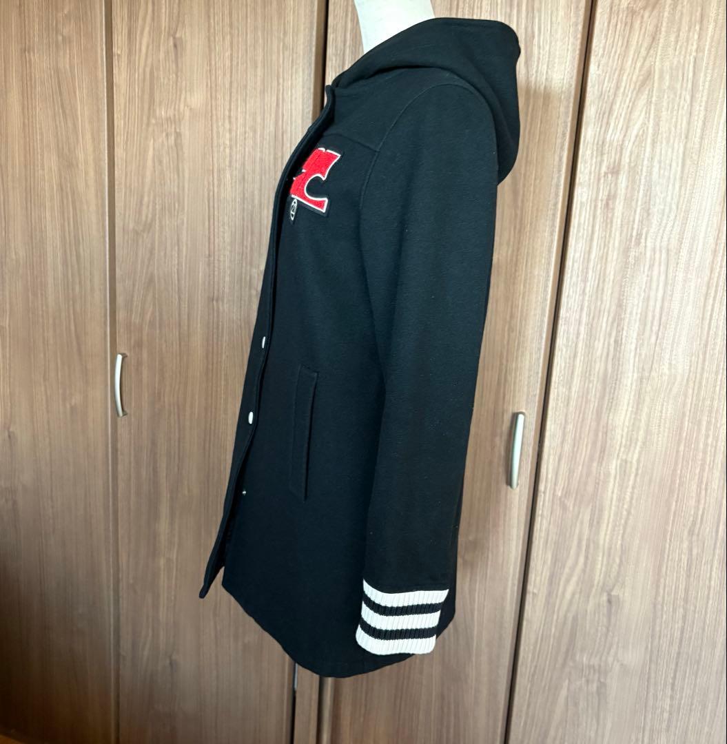 希少　クレージュ21 スタジャン ウール100% フードジャケット　ロングコート