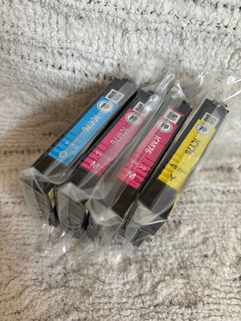 エプソン純正インクカートリッジ 4色パック IC4CL76 大容量76 単品4個