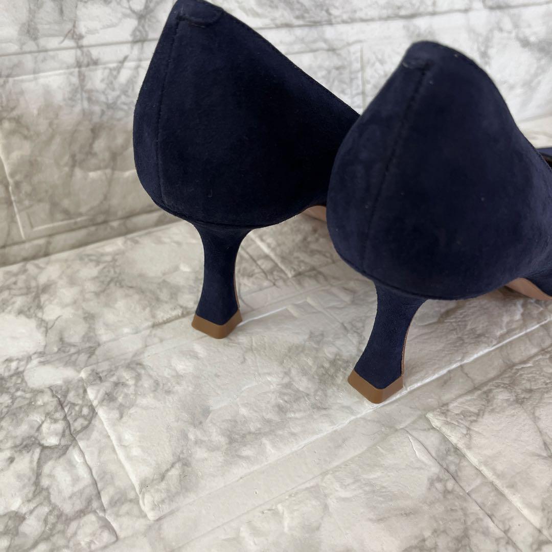 美品⭐︎PELLUCO ペリーコ　ネイビー スエード パンプス　35