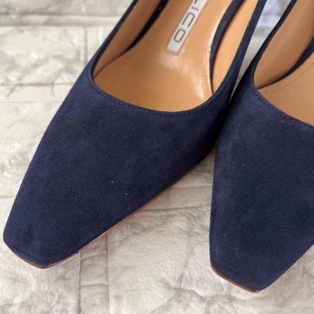 美品⭐︎PELLUCO ペリーコ　ネイビー スエード パンプス　35