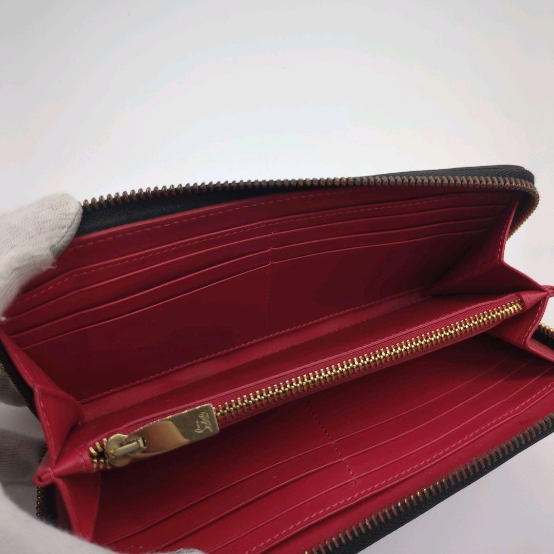 【良品】クリスチャンルブタン☆長財布 ラウンドファスナー パネトーネ スタッズ