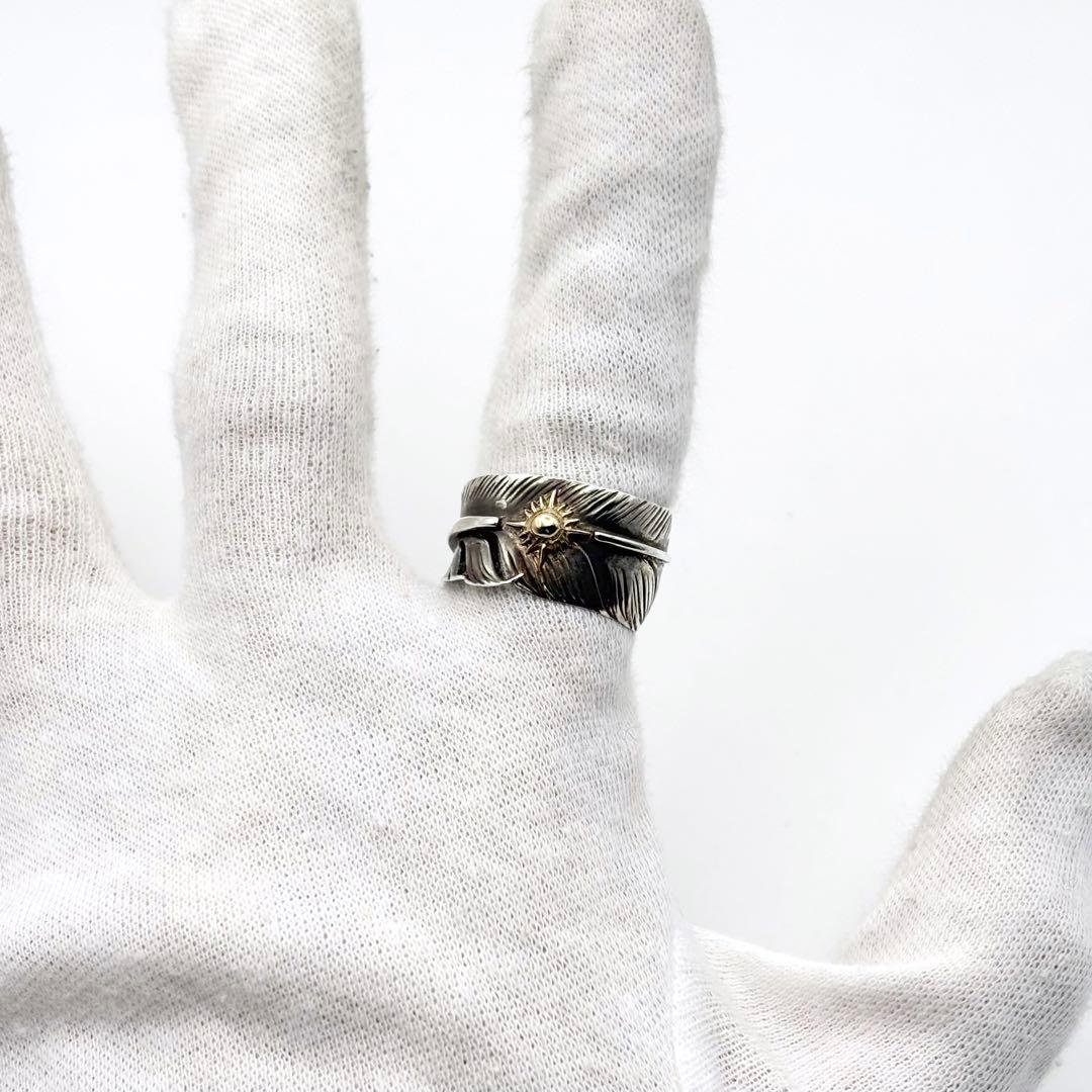 アリゾナフリーダム K18 太陽神 フェザー リング 18号 R-24b 美品