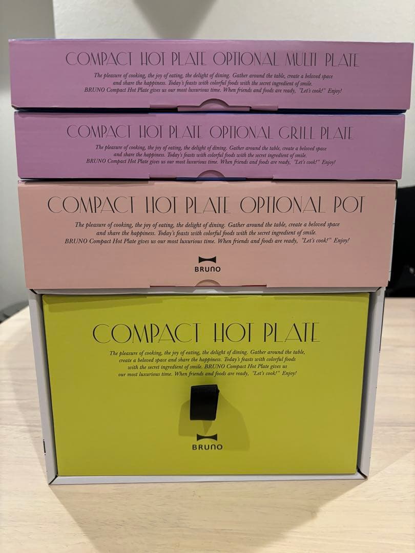 【新品未使用】BRUNOコンパクトホットプレートREDマルチグリルレシピセット