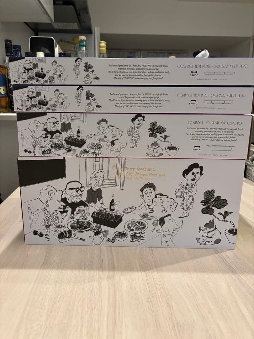 【新品未使用】BRUNOコンパクトホットプレートREDマルチグリルレシピセット