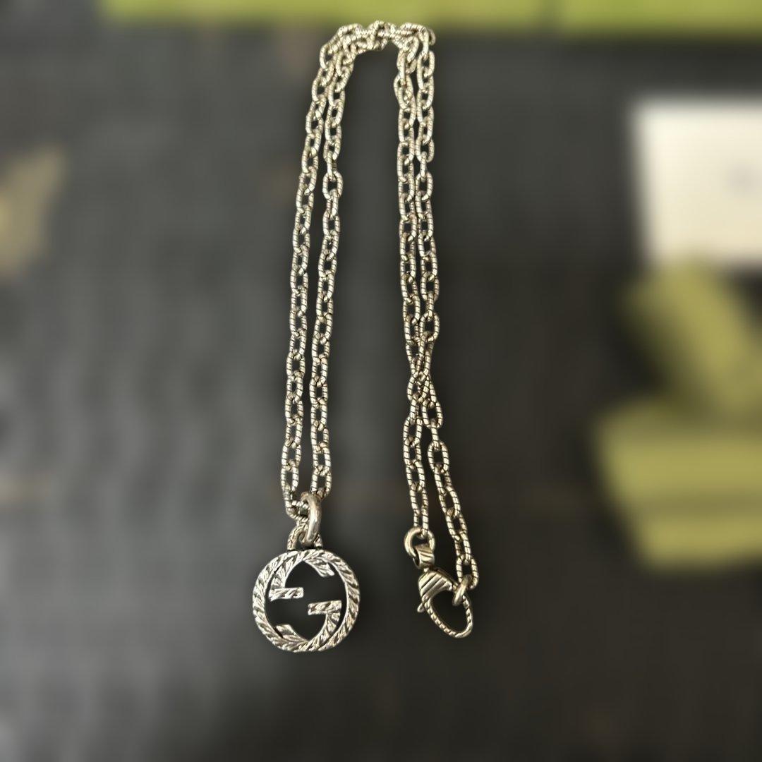 【美品】GUCCI　グッチ　インターロッキングG　アラベスク　ネックレス