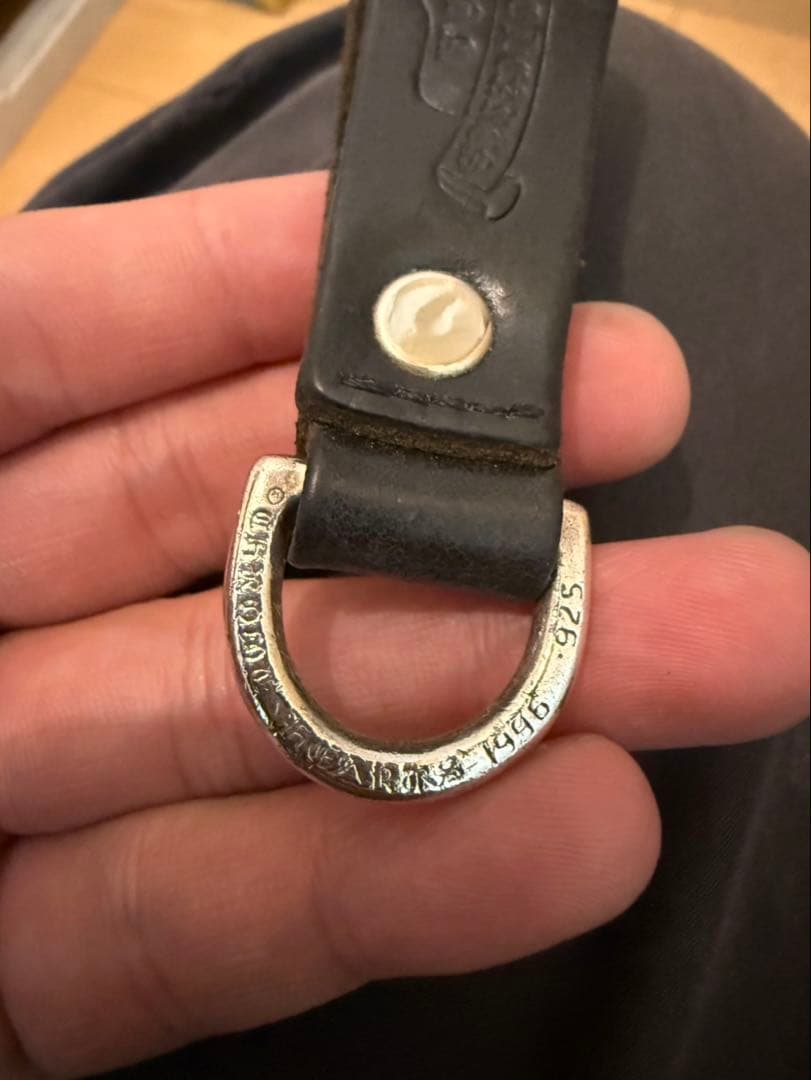 CHROME HEARTS クロムハーツクロスボールボタン Dリングベルトループ
