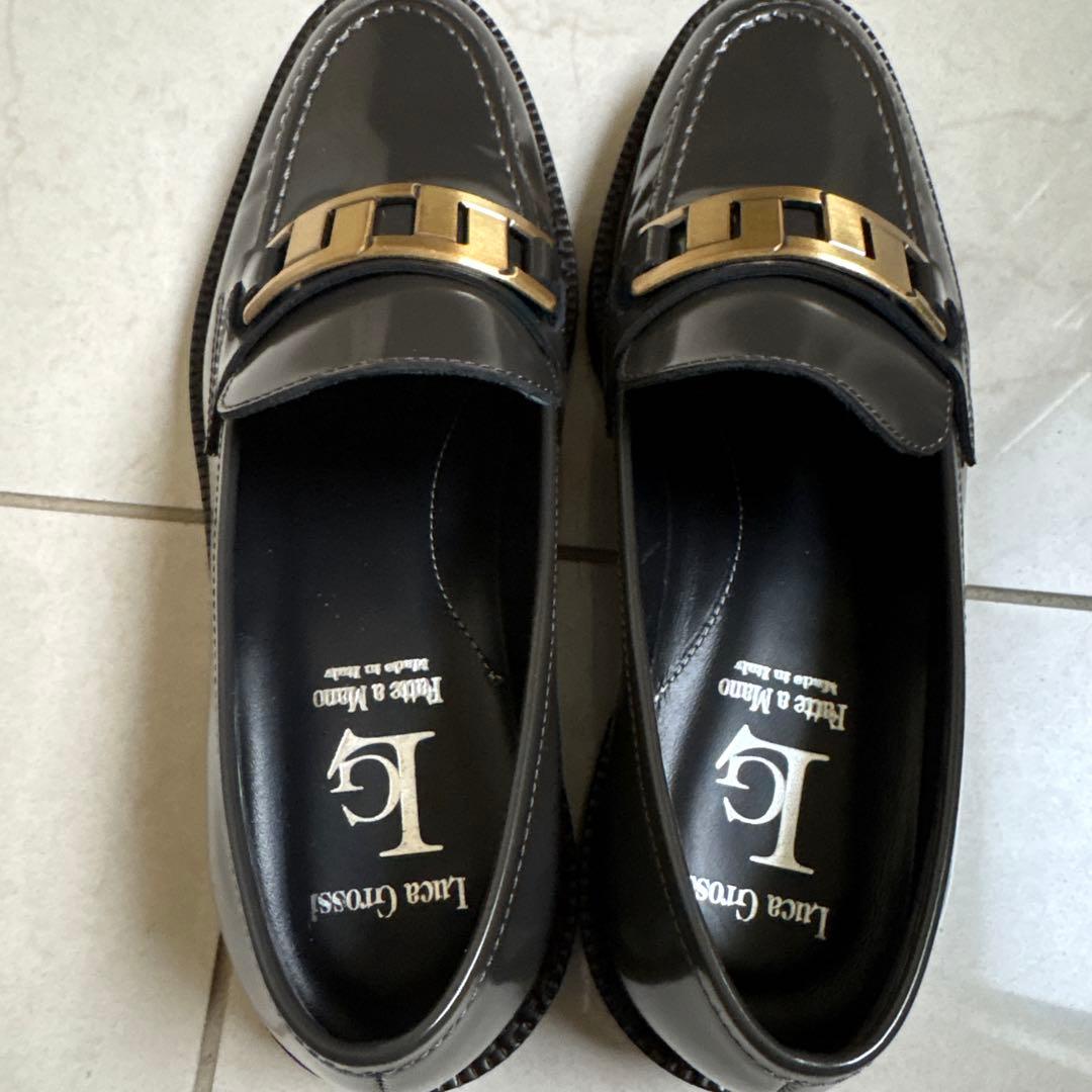 Luca Grossi ルカグロッシ　ローファー36（23㎝）グレー